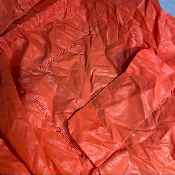 Handmade Windbreaker Jacket with Patches Neon Orange Pullover Pocket Hoodie XL - Picture 17 of 17